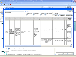 Search FMEA Database