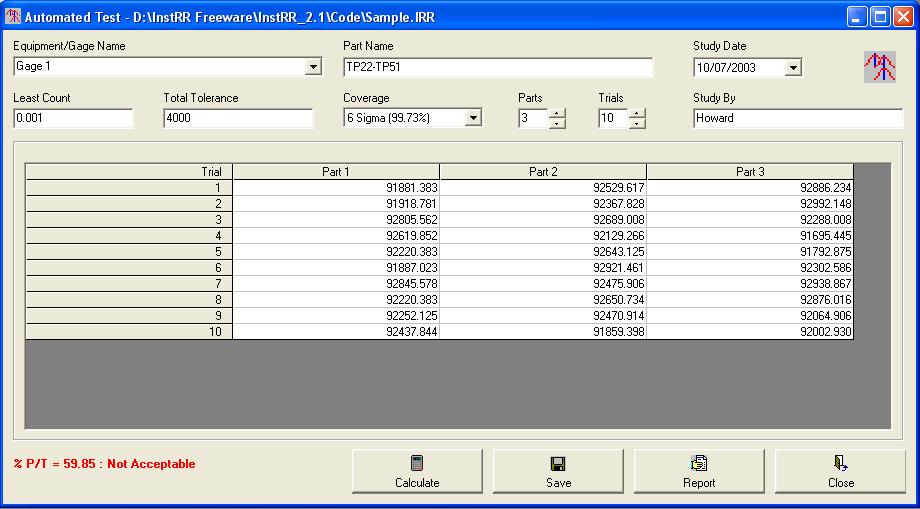 Instantaneous Method for Automated Test Equipment & CMMs