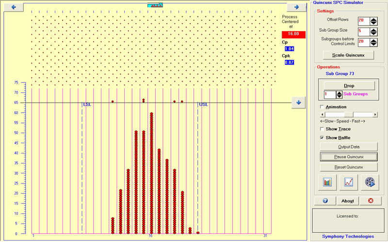 SPC Training Simulator: Main Screen