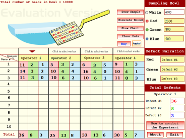 Deming's Red Bead Simulator Online